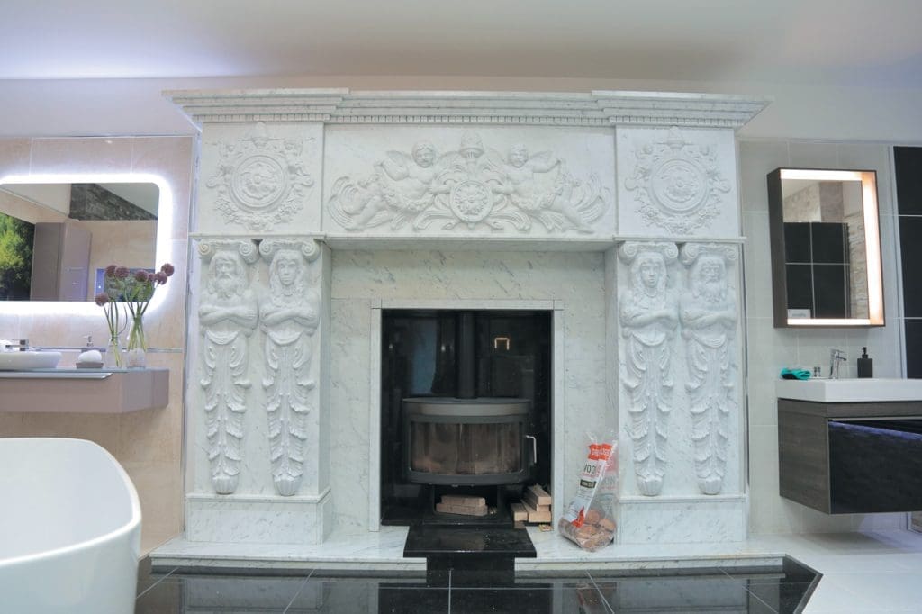 Leonide Interiors Bespoke Marble Fireplace Surround