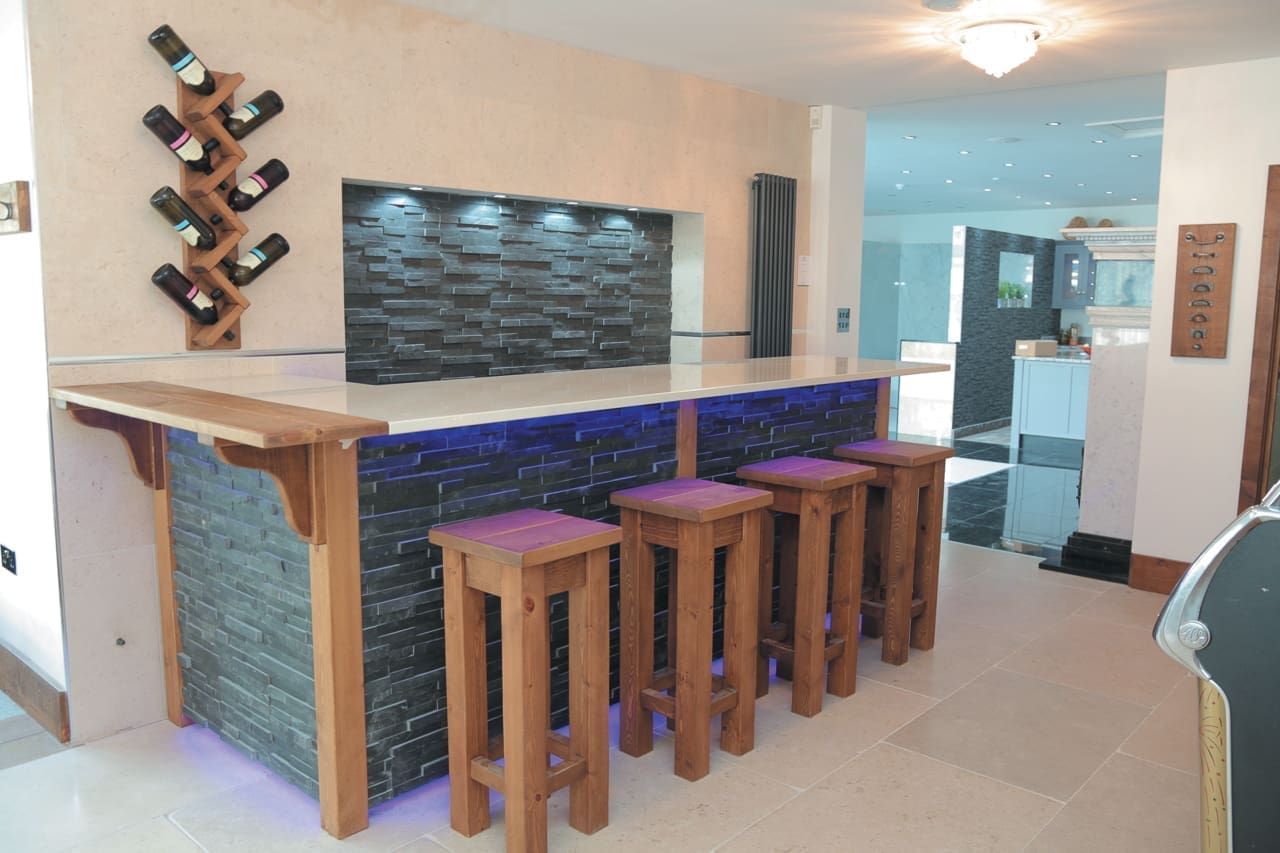 Leonide Interiors Bespoke Bar Area
