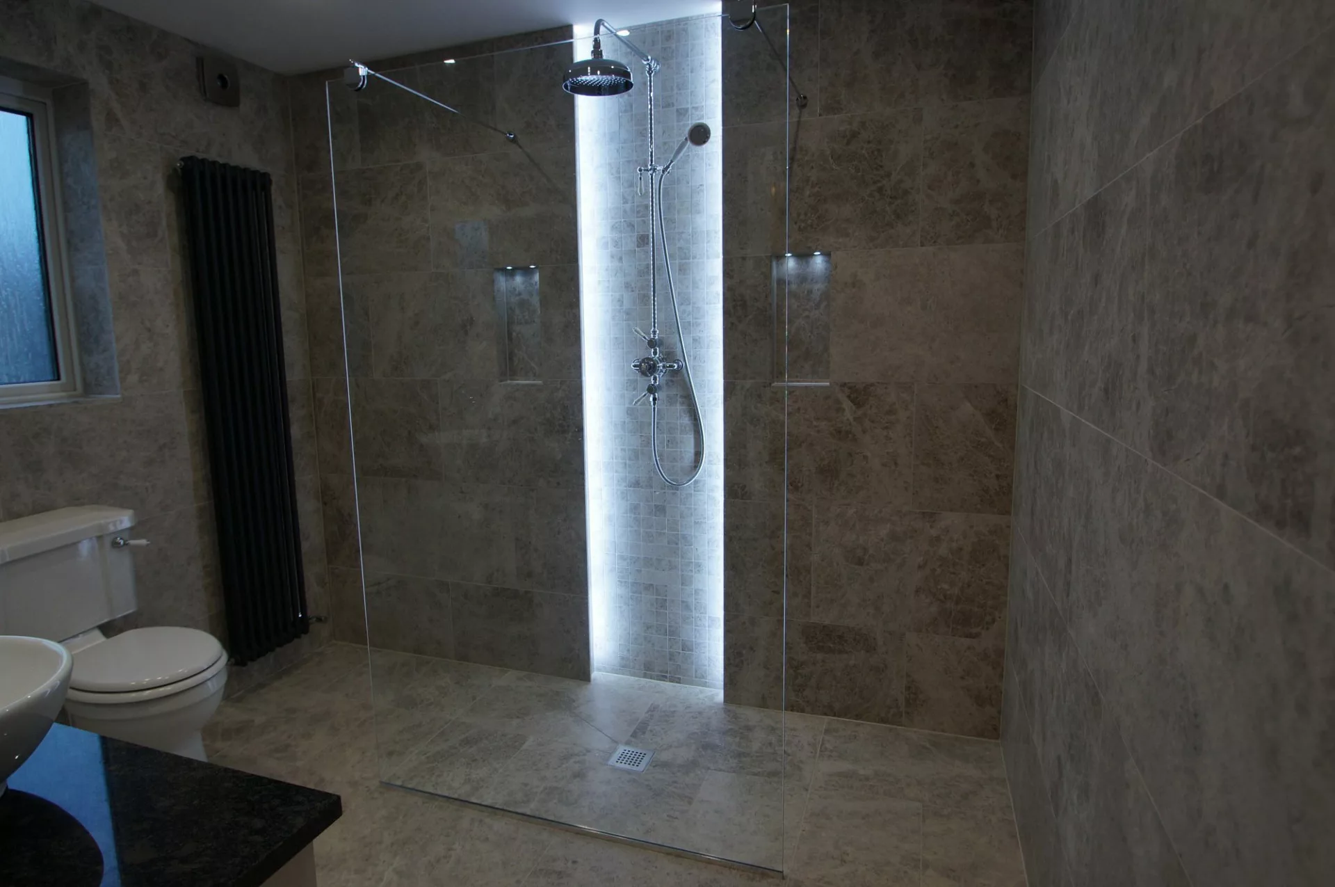 Silver Marble Bathroom Design
