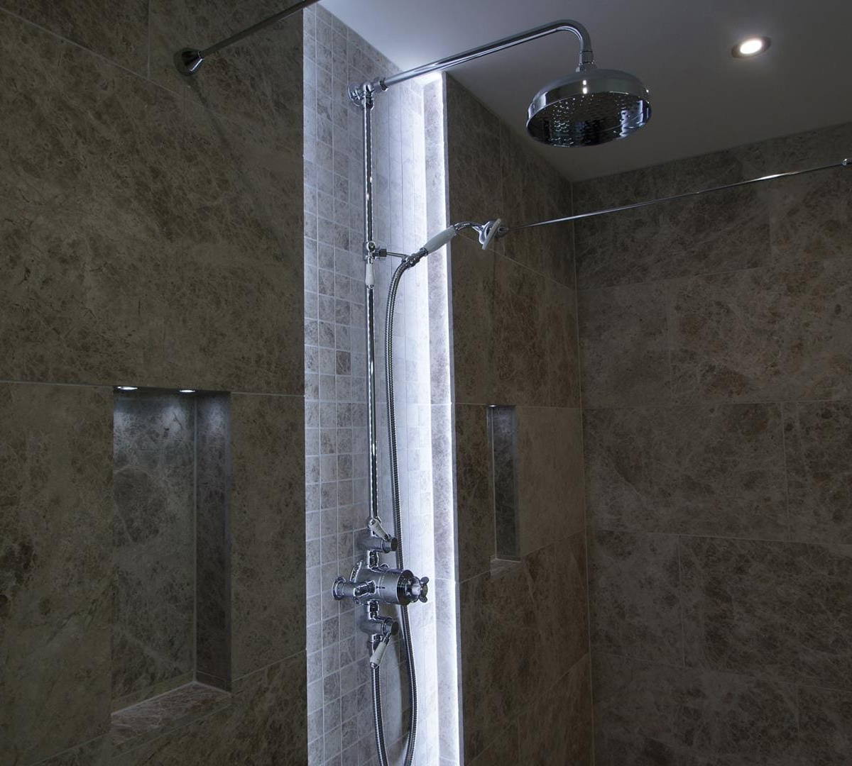 Silver Marble Bathroom Design