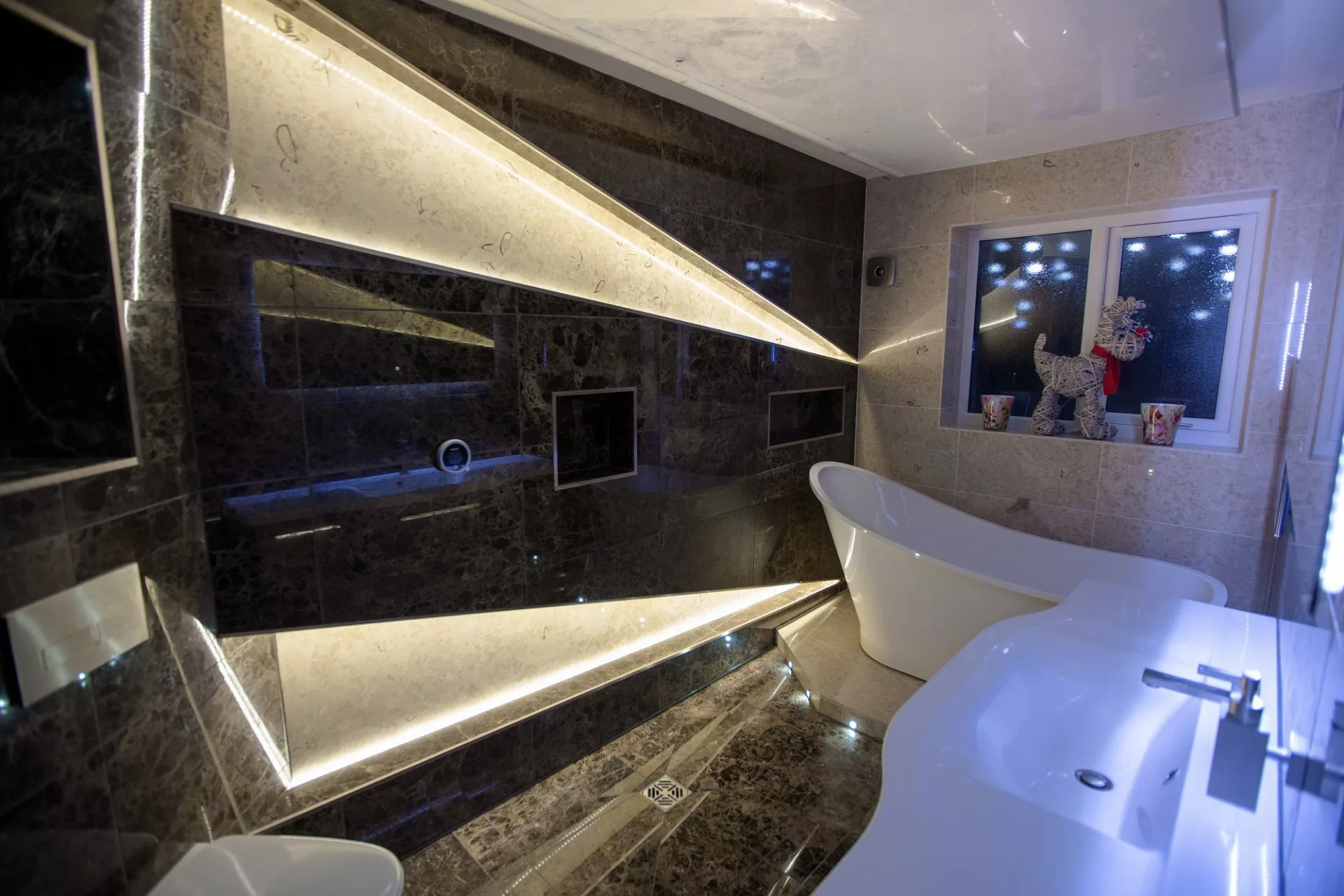 LED Illuminated Bathroom