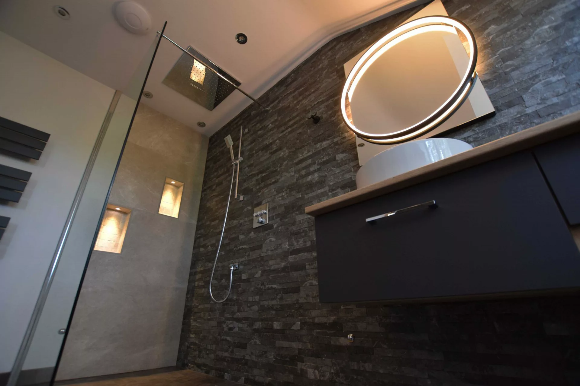 Warm Stone Bathroom