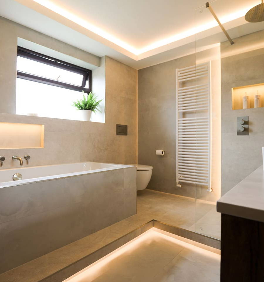 Leonide Interiors bathroom design Chesterfield