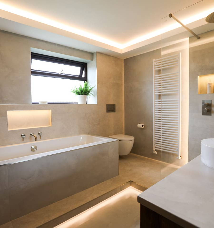 Leonide Interiors bathroom design Chesterfield